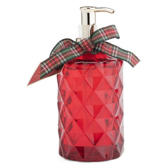 SAND AND FOG Other - SAND AND FOG multi 10.14oz Sugar Plum Molded Glass Hand Soap With Bow